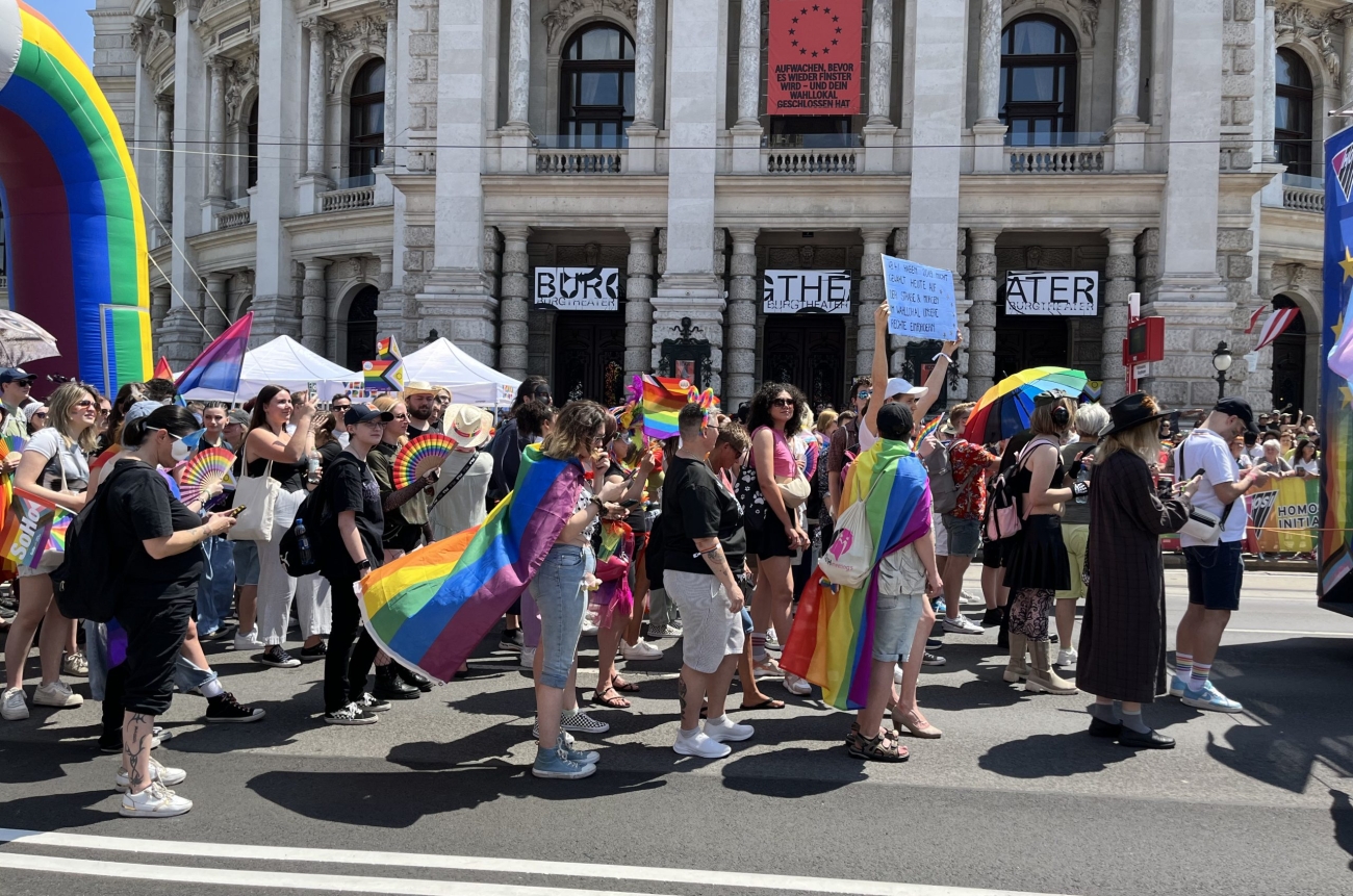 Crowd at the Pride in Vienna